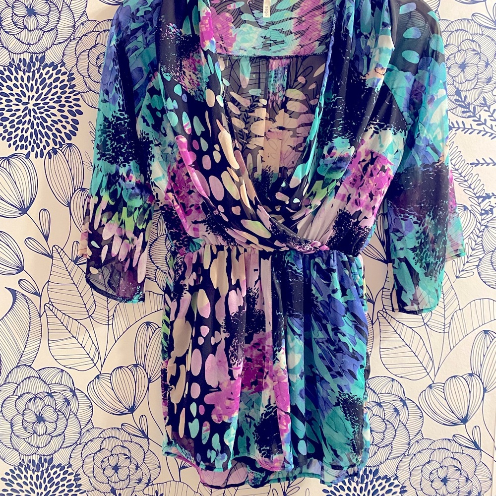 Patterned chiffon Lulus romper size small